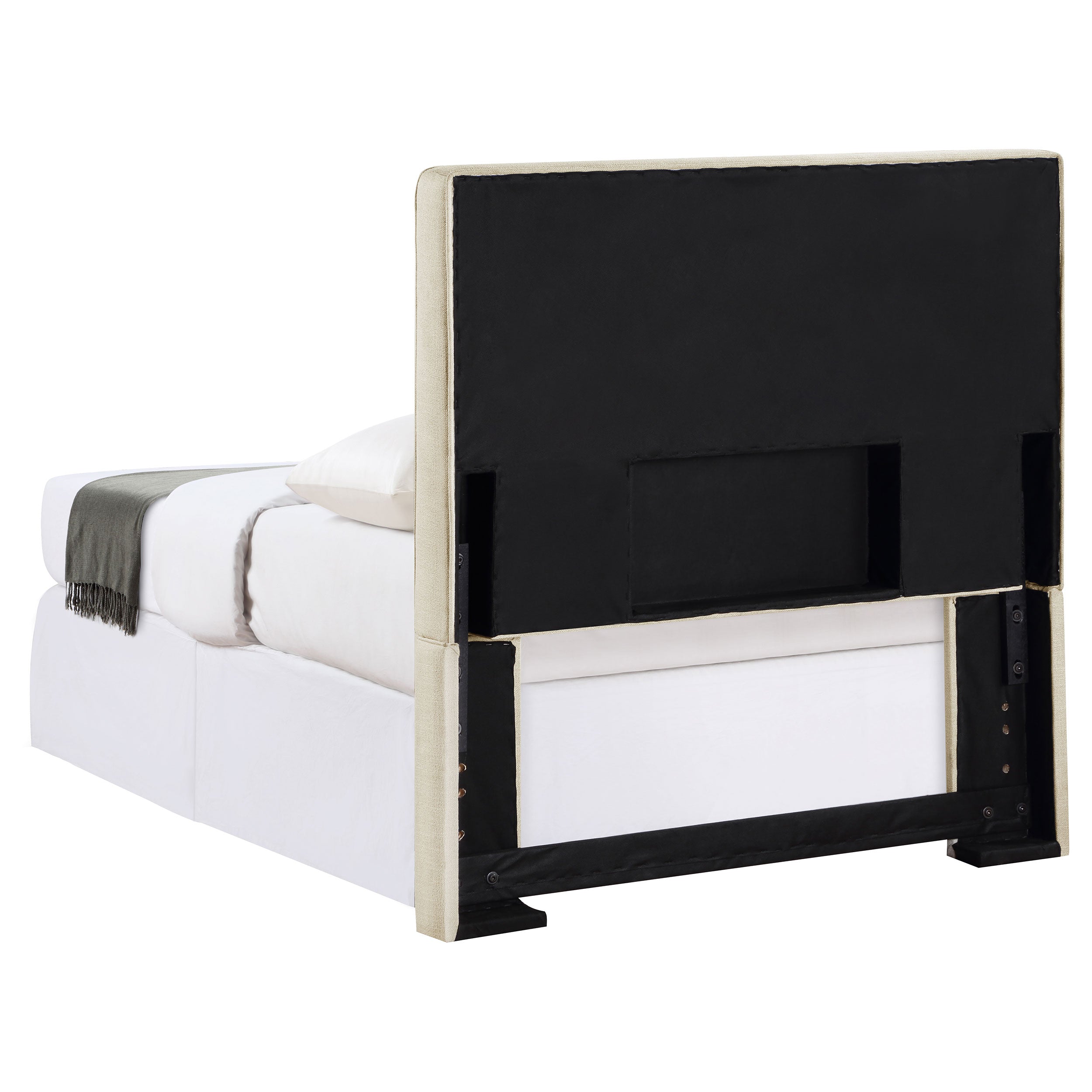 Kosmo Upholstered Twin Panel Headboard Sand — view 4
