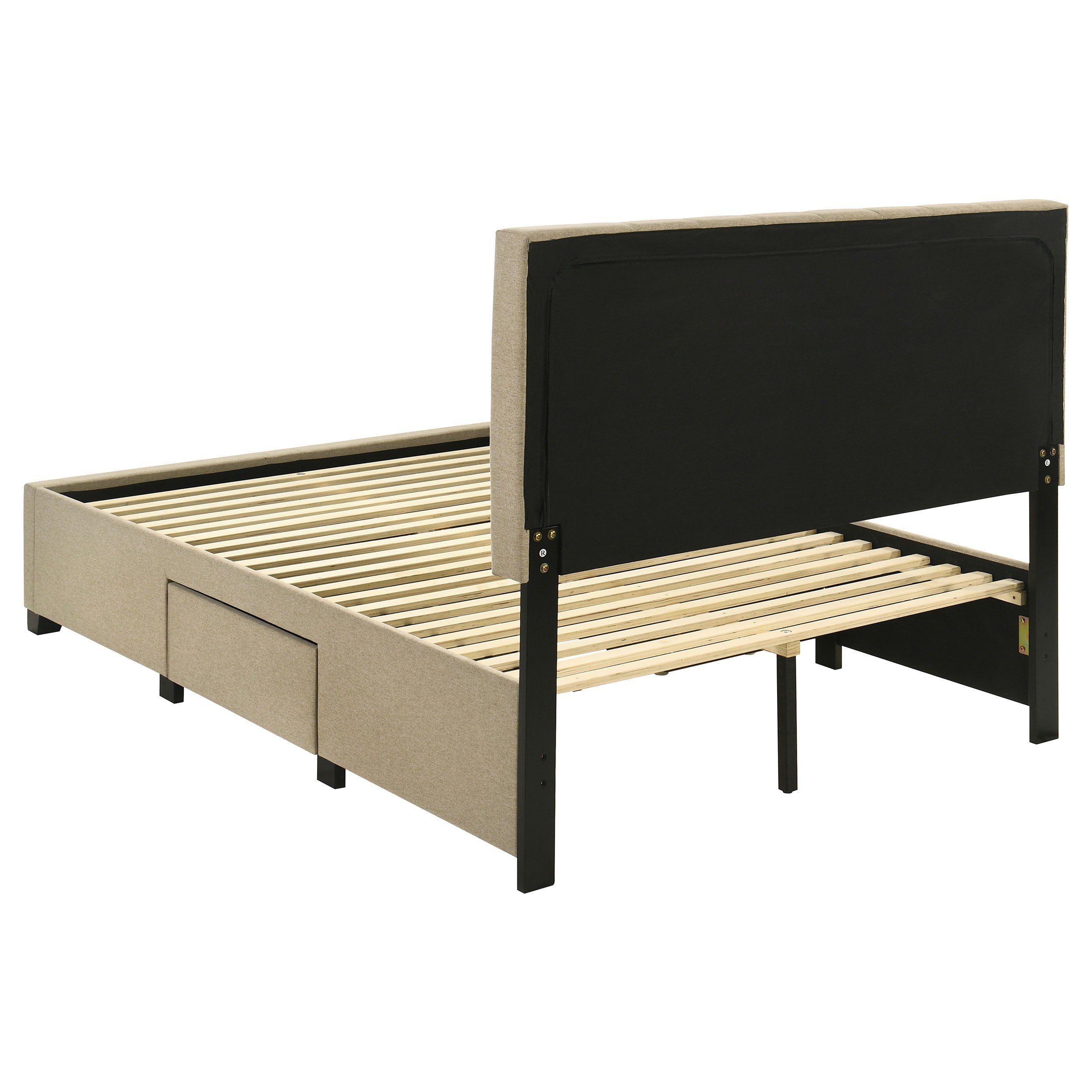 Wheatland 4-drawer Upholstered Full Storage Bed Light Brown — view 9