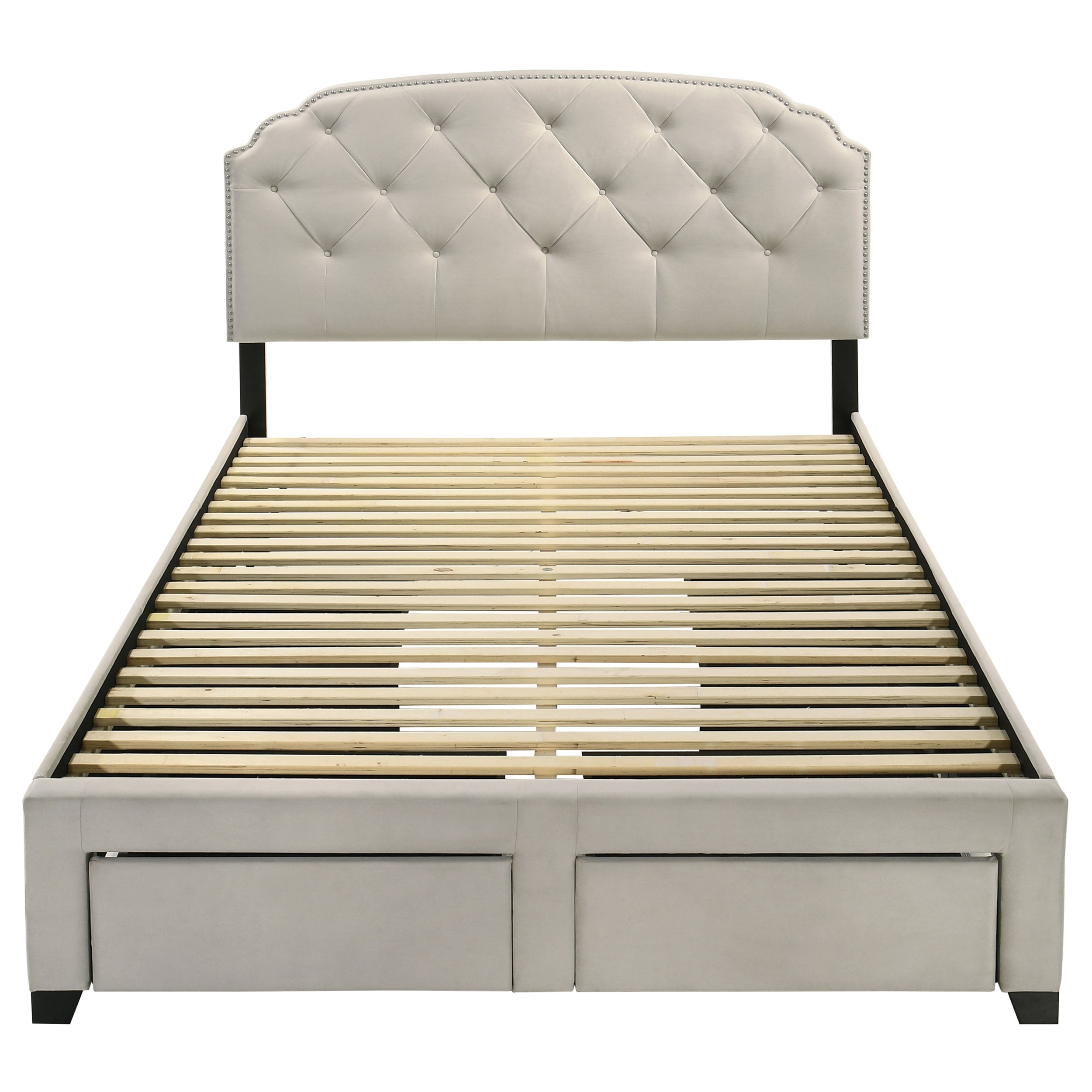 Marianna 4-drawer Upholstered Queen Storage Bed Cream — view 7