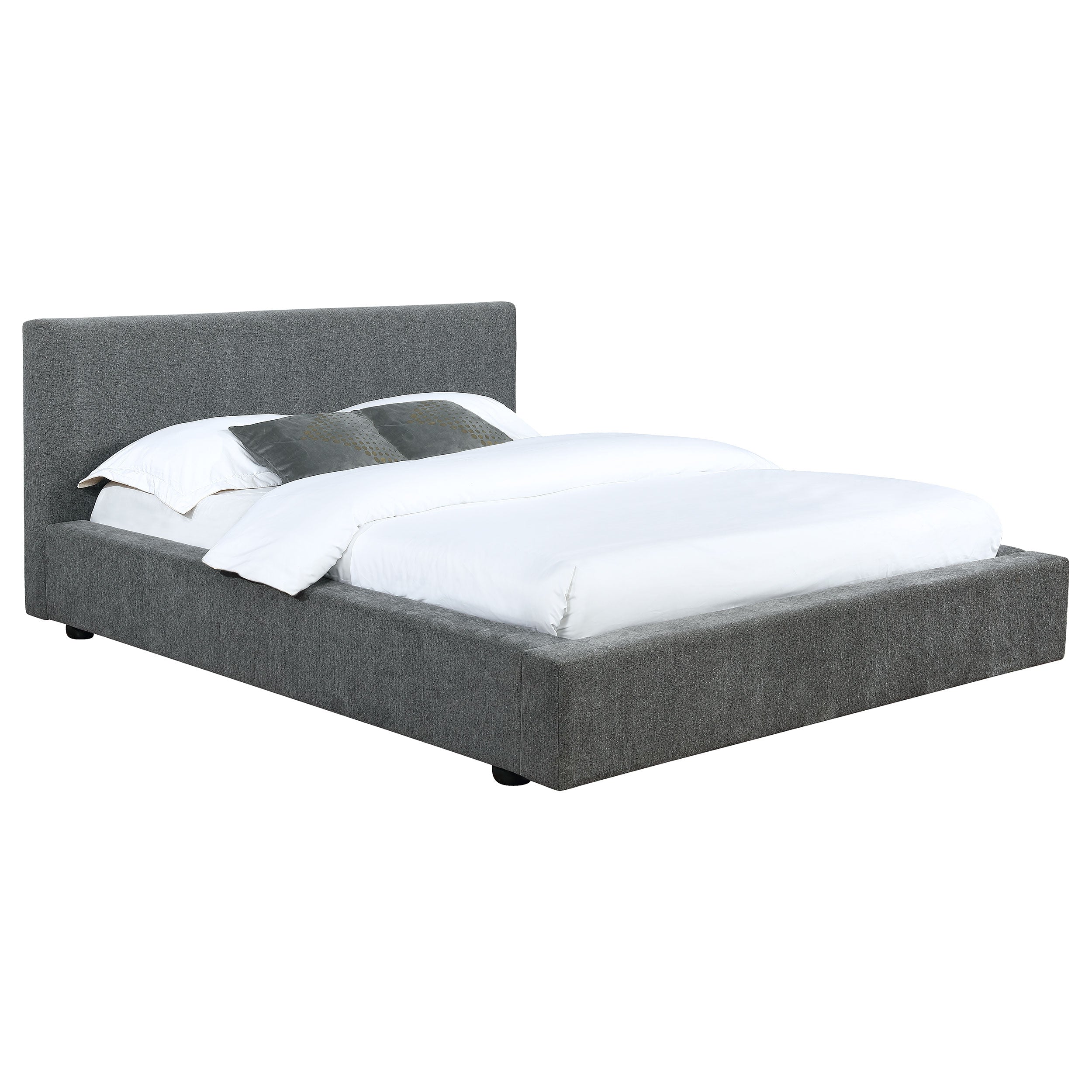 Gregory Upholstered Queen Panel Bed Graphite — view 3