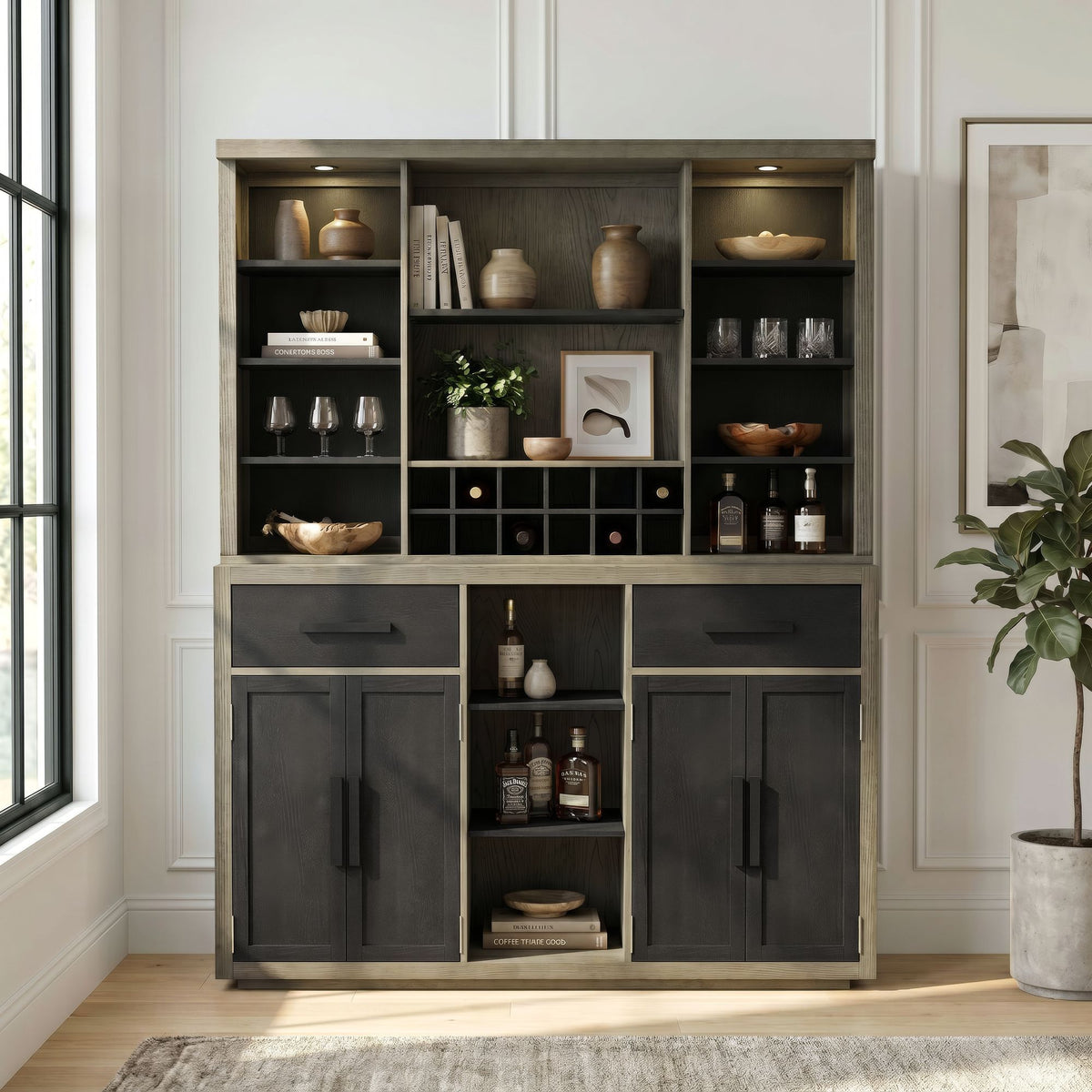 Jemma Buffet in Black by Elements International, view 5