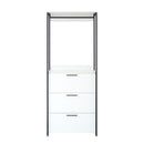 Fiona - Contemporary Wood And Metal Walk In Closet With Drawers