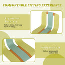 4 Piece Set Of Modern Striped Single Chairs With Folding Square Table