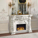 Zabrina - Fireplace - Antique White Finish - 49.6" - Atlantic Fine Furniture Inc