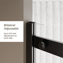 Frameless Shower Door Single Sliding, Clear Tempered Glass Shower Door With Zinc Roller Rail System, Stainless Steel Handle - Black