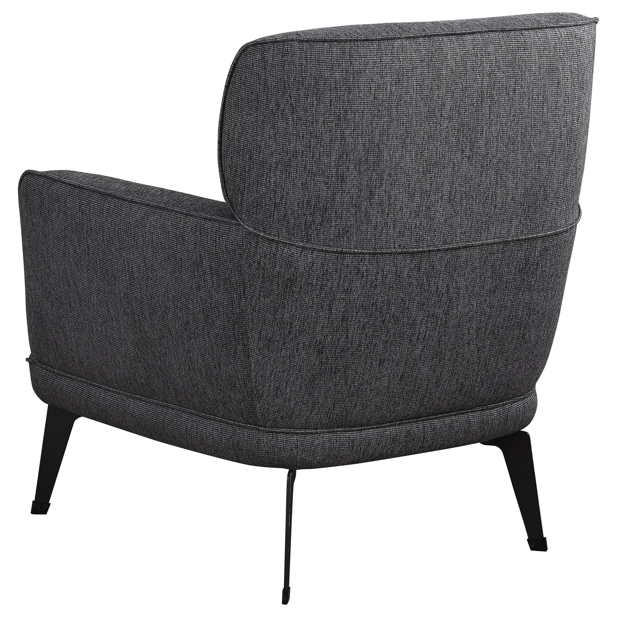 Andrea Upholstered Crecent Arm Accent Chair Grey - Atlantic Fine Furniture Melbourne FL