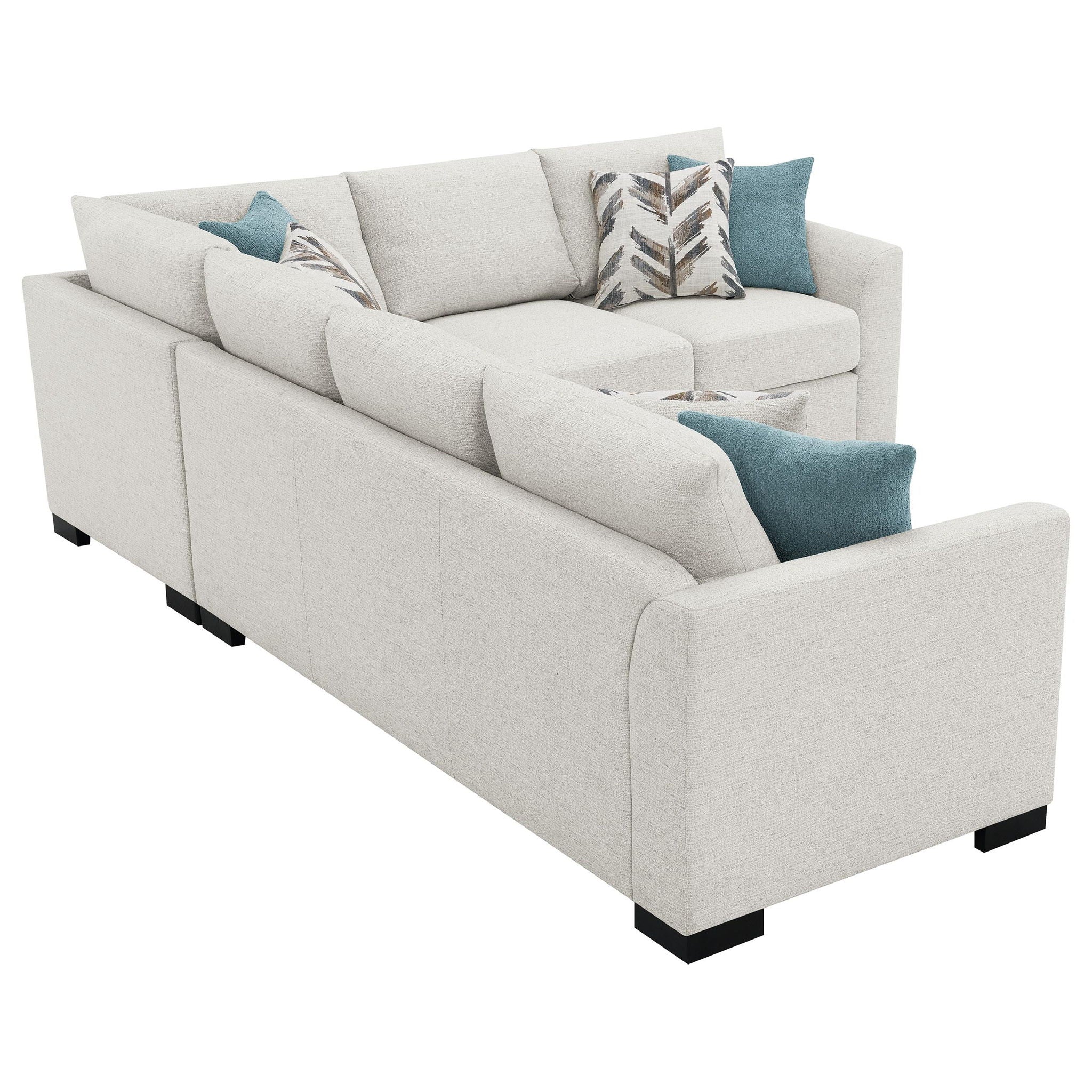 Ashford Chenille Upholstered Sleeper Sectional Sofa Greige - Atlantic Fine Furniture Melbourne FL