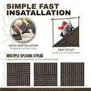 Acacia Hardwood Interlocking Deck Tiles, Striped Pattern