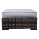 Wide Hand Patio Sectional With Cushions - Brown