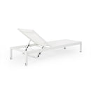 Outdoor Patio Chaise Lounge With 5 Reclining Positions