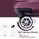 Luggage Set Of 5 Pieces, Expandable Hard Pc Luggage Set With Tsa Lock For Rotating Wheels