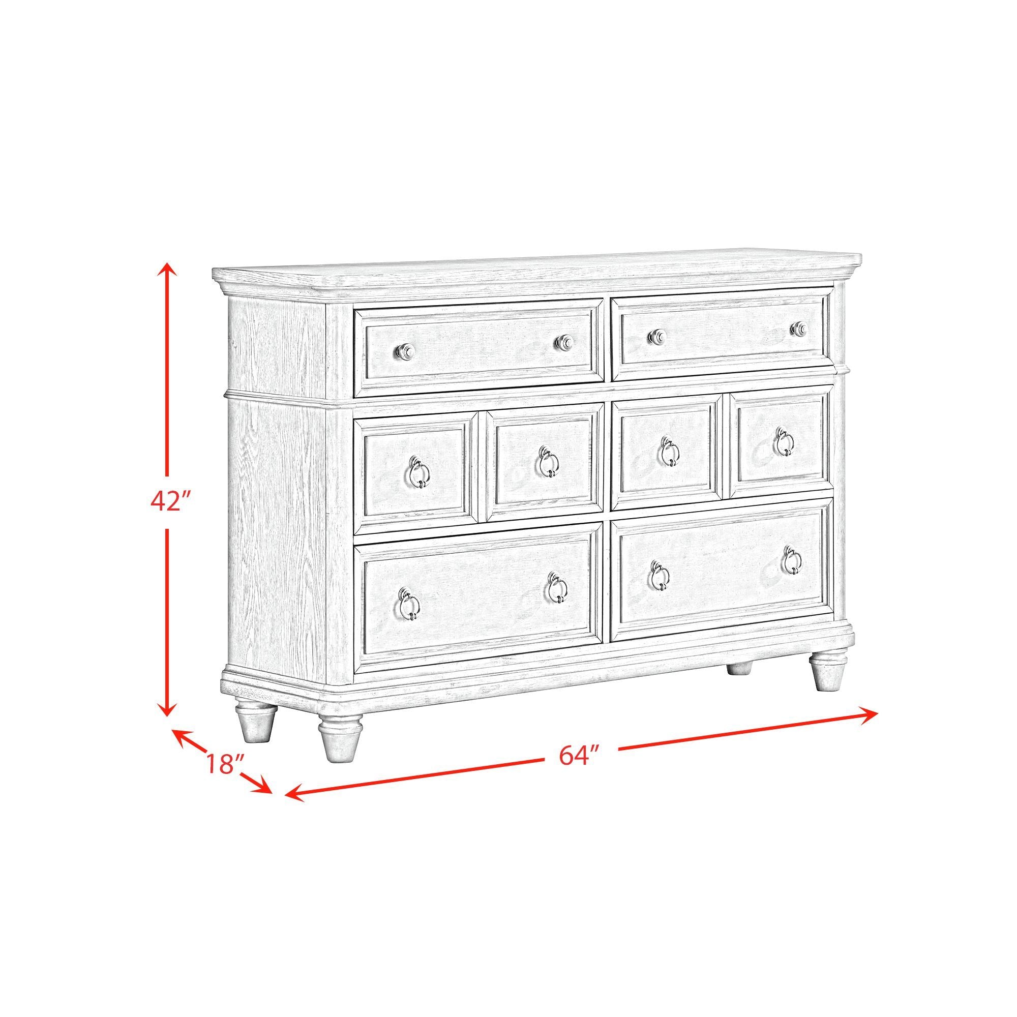 Whit-Ash - 6-Drawer Dresser