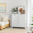 Tilted Laundry Hamper With Removable Basket, Hidden Laundry Hamper, Bathroom Storage Cabinet, Free Standing Organizer - White