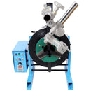 Heavy Duty Rotary Welding Positioner Turntable Table With Manual Tilt And 3 Jaw Lathe Chuck - Blue