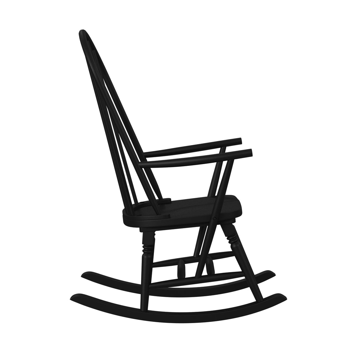 Heritage Rocking Chair in Black by Elements International, view 3