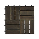 Acacia Wood Interlocking Deck Tiles Checker Pattern For Outdoor Flooring