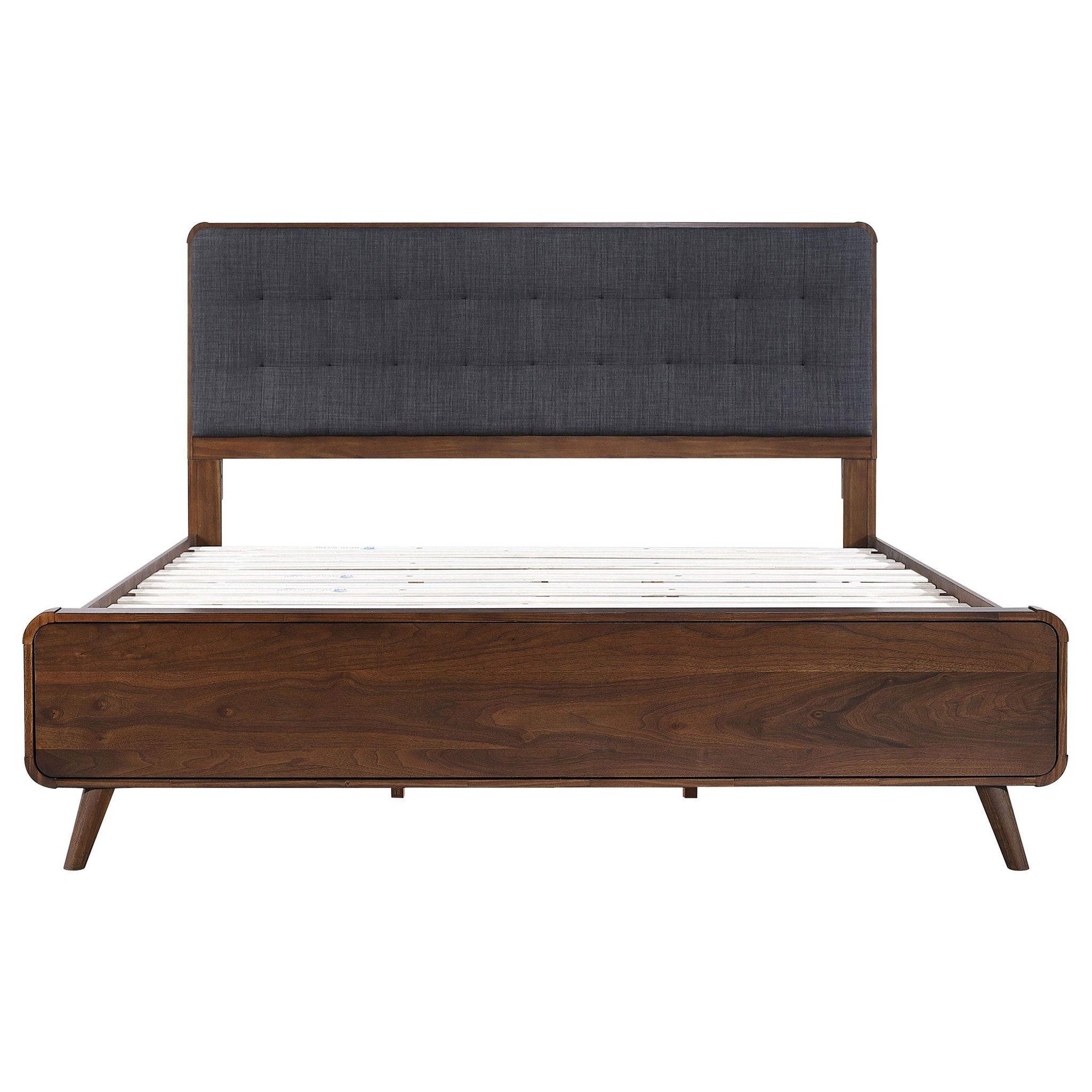 Robyn Wood Eastern King Platform Bed Dark Walnut