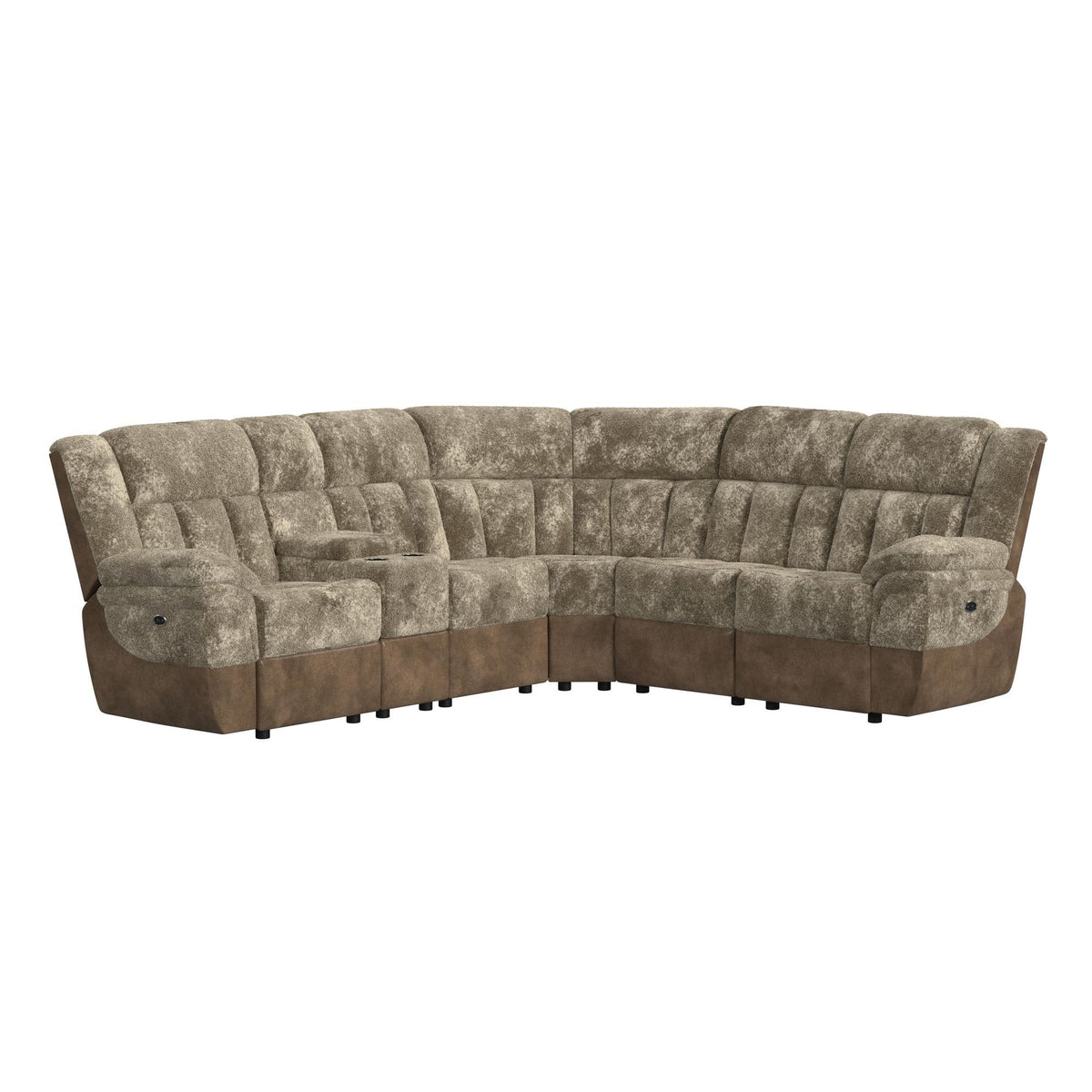 Santorini 6 Piece Motion Sectional Set in Light Brown by Elements International