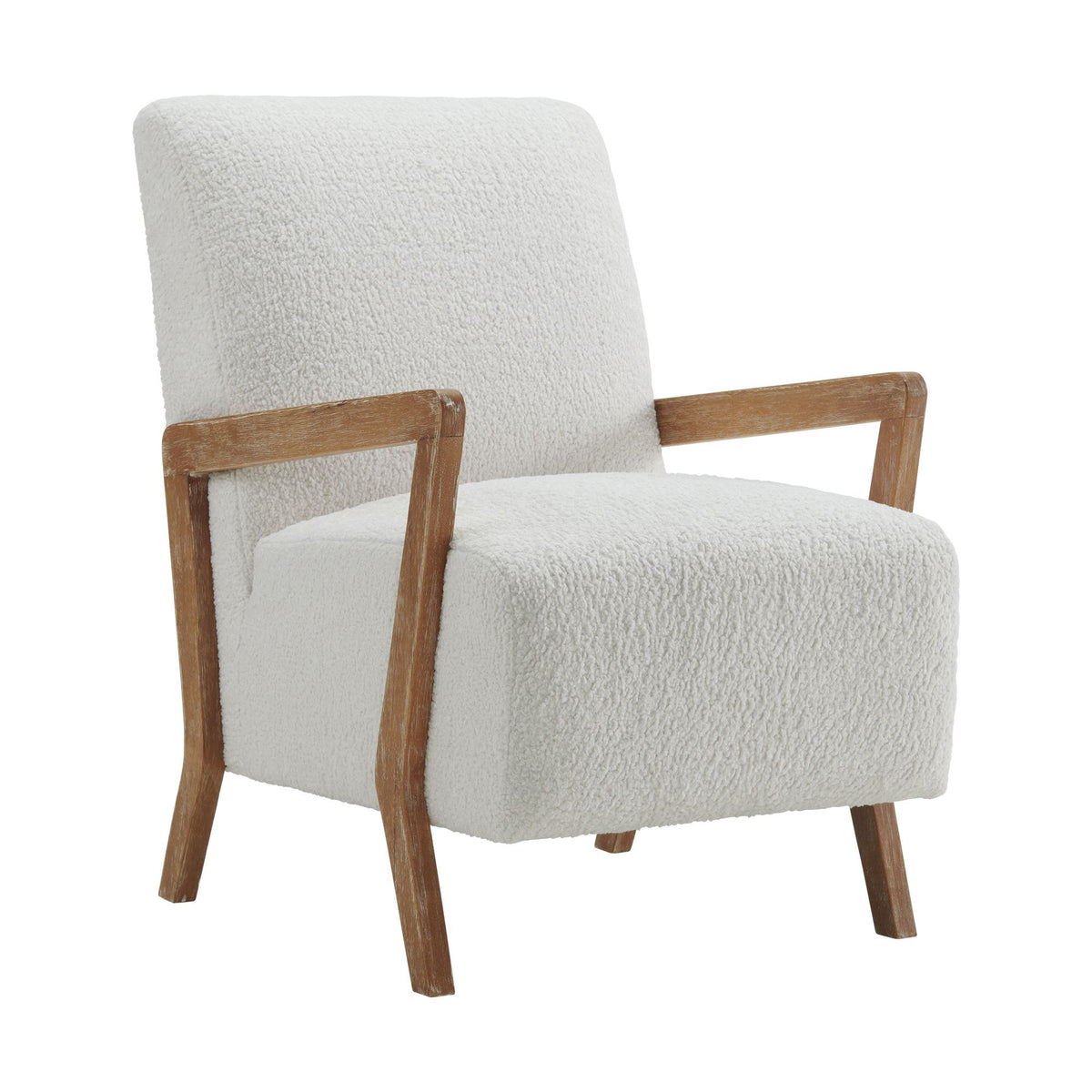 Enzo Accent Chair in Sheep Skin White (3A Packaging) by Elements International