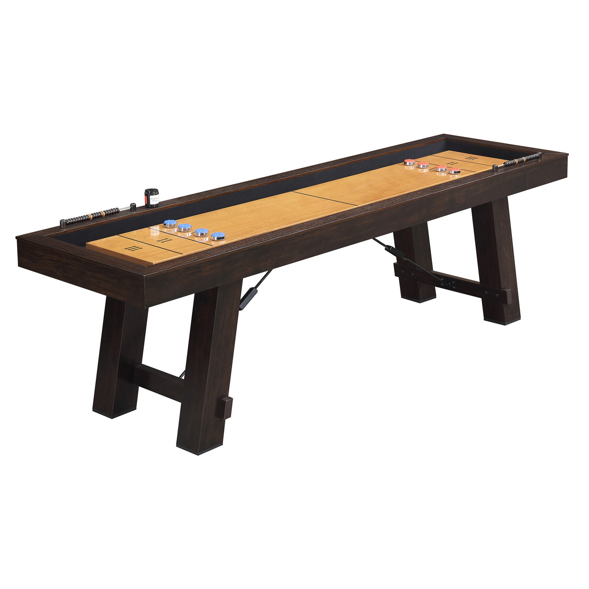 Titus 108" Shuffleboard Table in Brown by Elements International