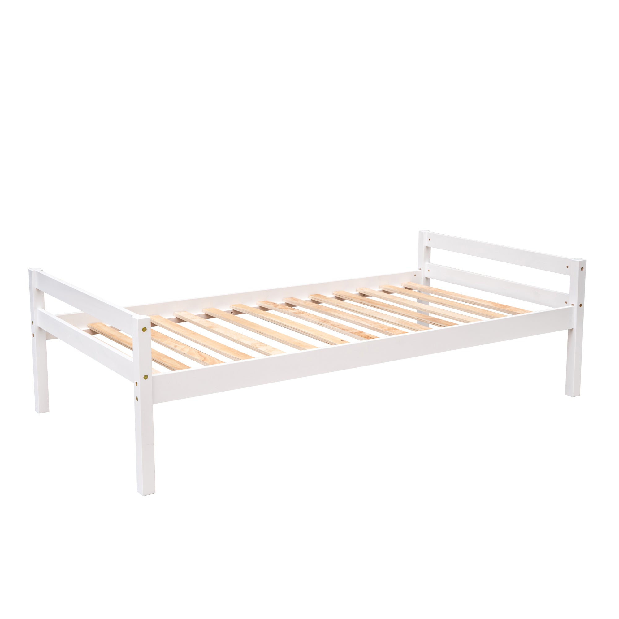 Twin Size Loft Bed with a Stand-alone Bed, Storage Staircase, Desk, Shelves and Drawers, White - Atlantic Fine Furniture Melbourne FL