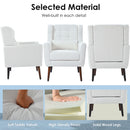 Modern Accent Chair, Chenille Arm Chairs For Living Room, Upholstered Mordern Armchair, Comfy Soft Padded Lounge Chair In Small Space, Bedroom, With Pillow, Solid Wood Leg