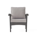 Honolulu - Modern Chat Set of 5 With Wicker - Gray / Silver