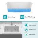 Quartz Kitchen Sink 30" X 22" Granite Composite Workstation Drop In Sink - White