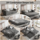 3 Seat Folding Floor Couch & King Size Bed Mattress