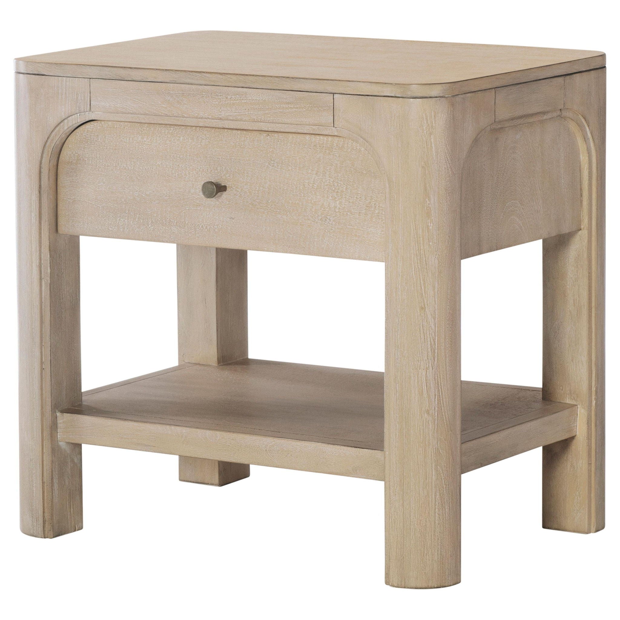 Solano 1-drawer Nightstand Bedside Table Weathered Mango