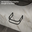 Wall Mounted Bathroom Sink With Towel Bar & Overflow - White / Black