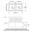 Farmhouse Sink Workstation 33" Ceramic Double Bowl Kitchen Sink With Ledges - White
