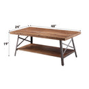 Ikram - Coffee Table - Weathered Oak & Sandy Black - Atlantic Fine Furniture Inc