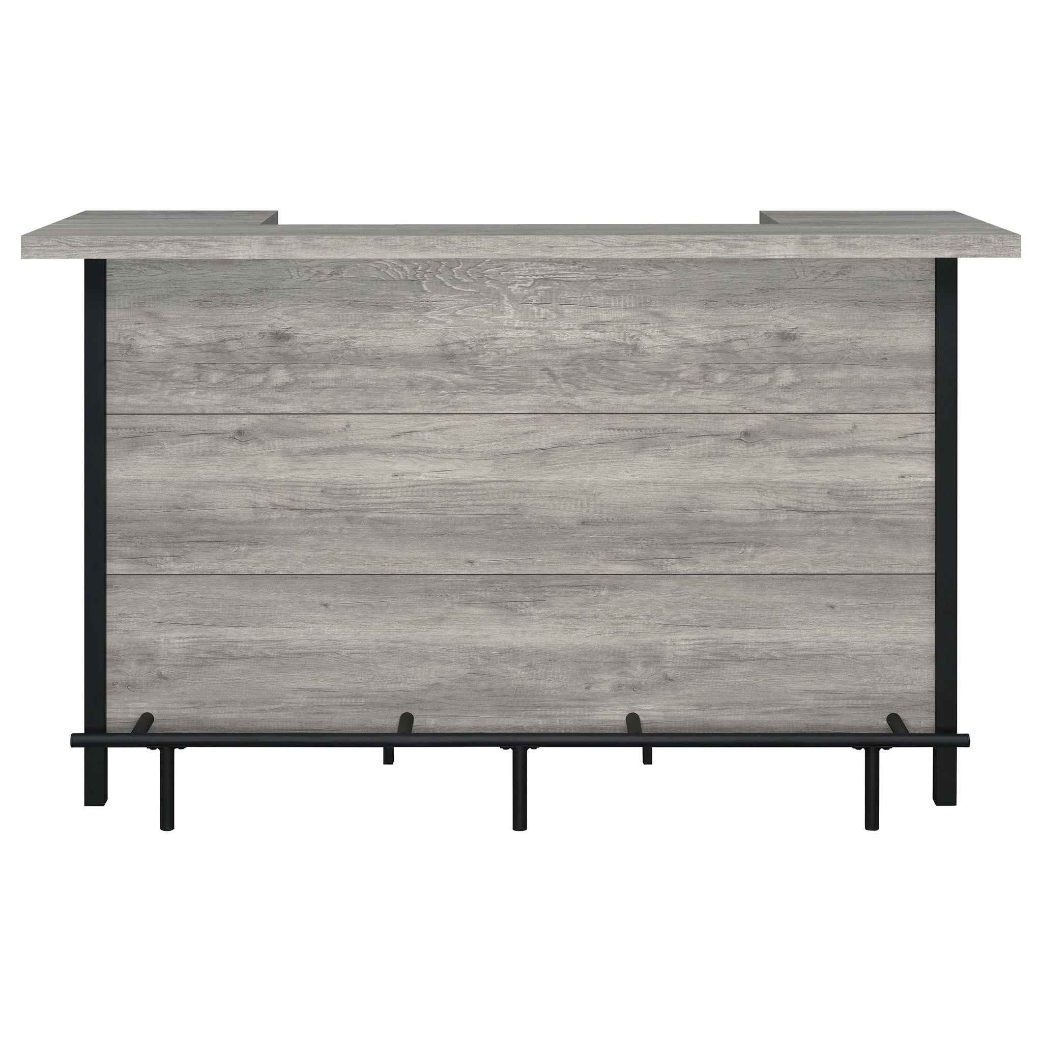 Bellemore Freestanding Home Bar Wine Cabinet Grey Driftwood