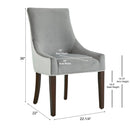 Jackson - Upholstered Dining Chair Elegant Design - Smoke / White