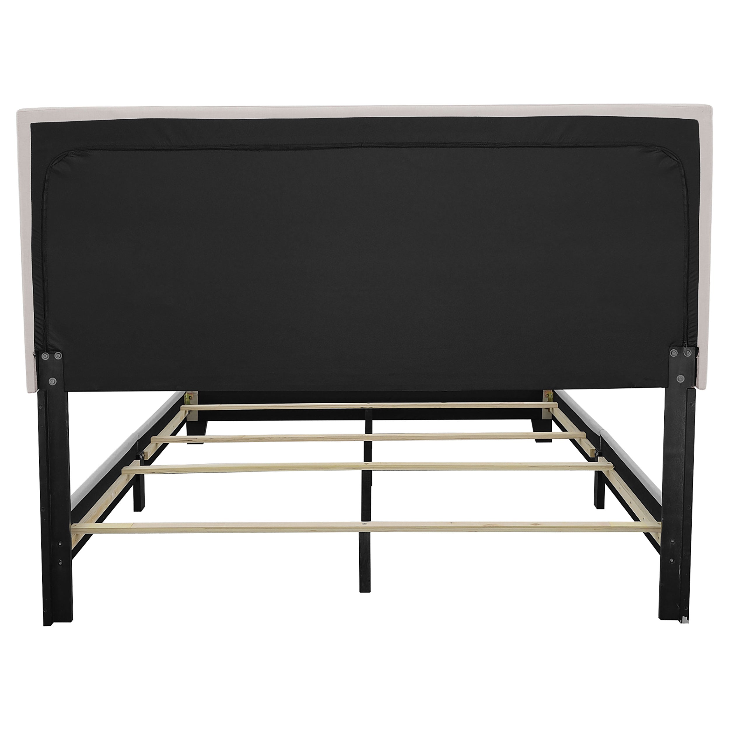 Boyd Upholstered Eastern King Panel Bed Ivory — view 5