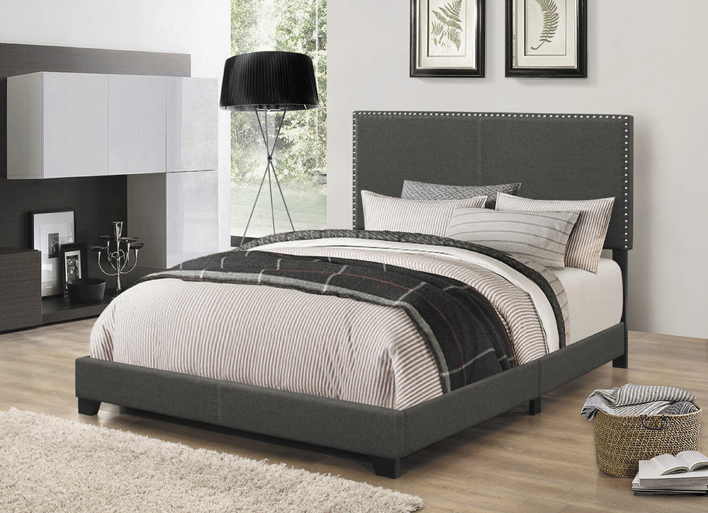 Boyd Upholstered Full Panel Bed Charcoal — view 2