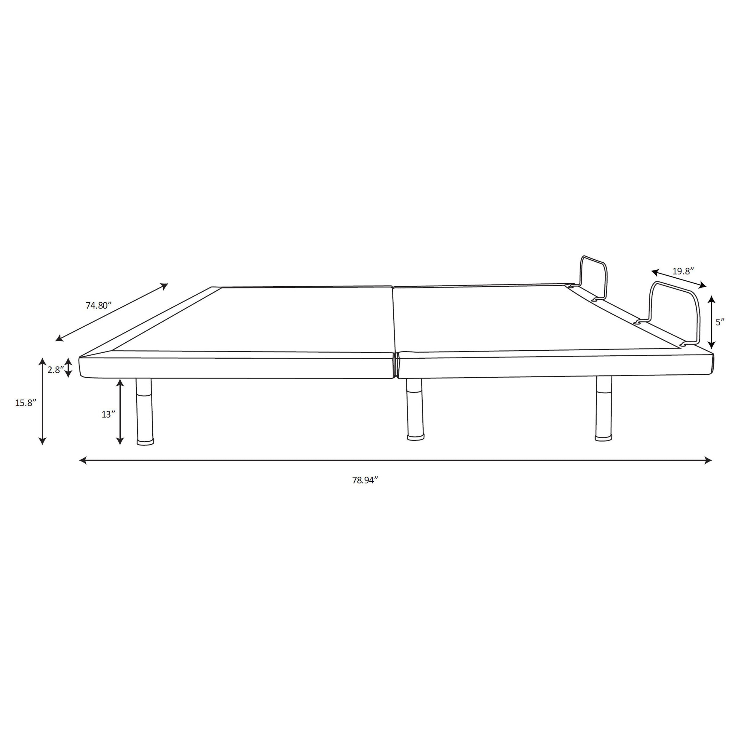 Negan Eastern King Adjustable Bed Base Grey and Black — view 19