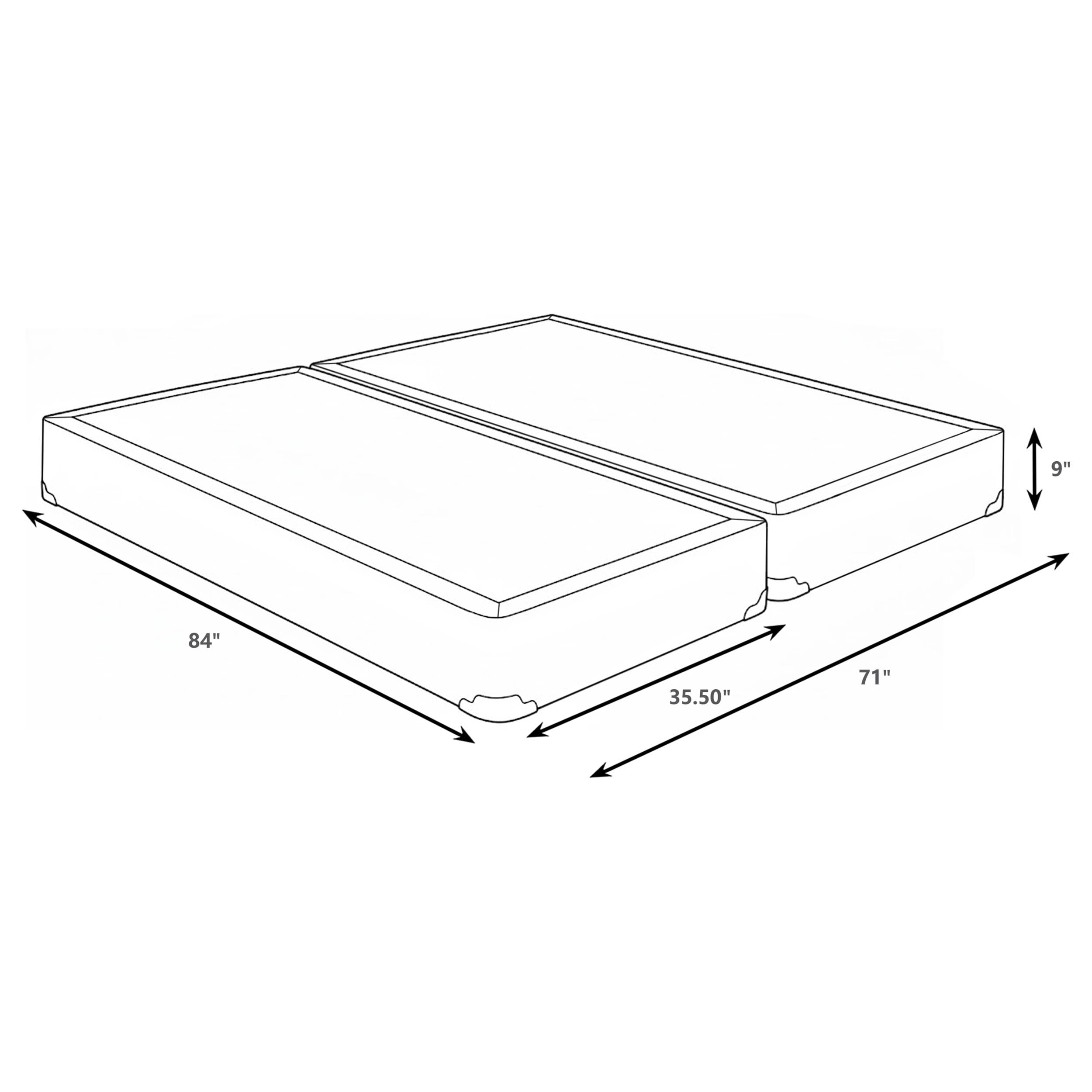 Mercer 9-inch Split California King Box Spring Foundation — view 3