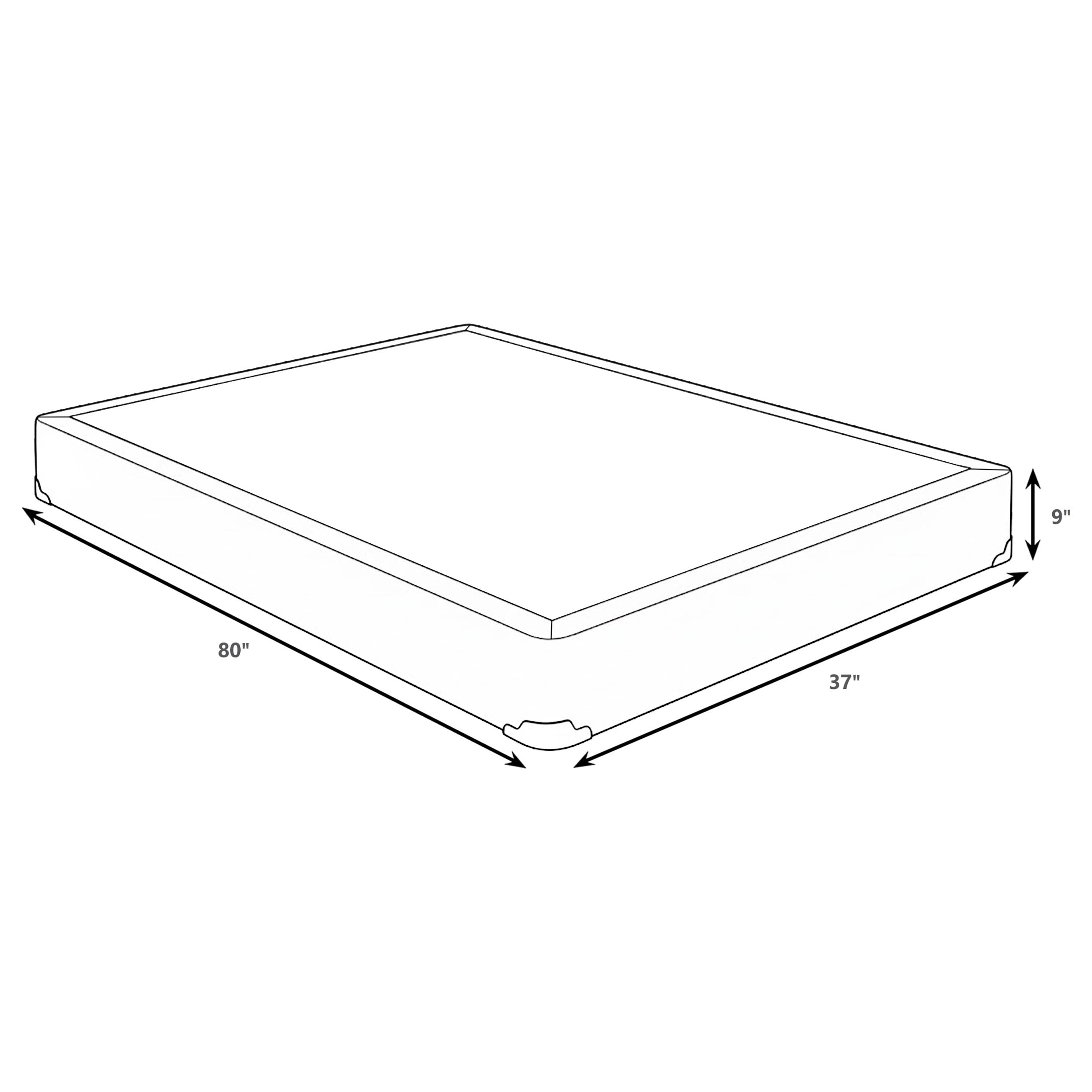 Mercer 9-inch Twin XL Standard Box Spring Foundation — view 3