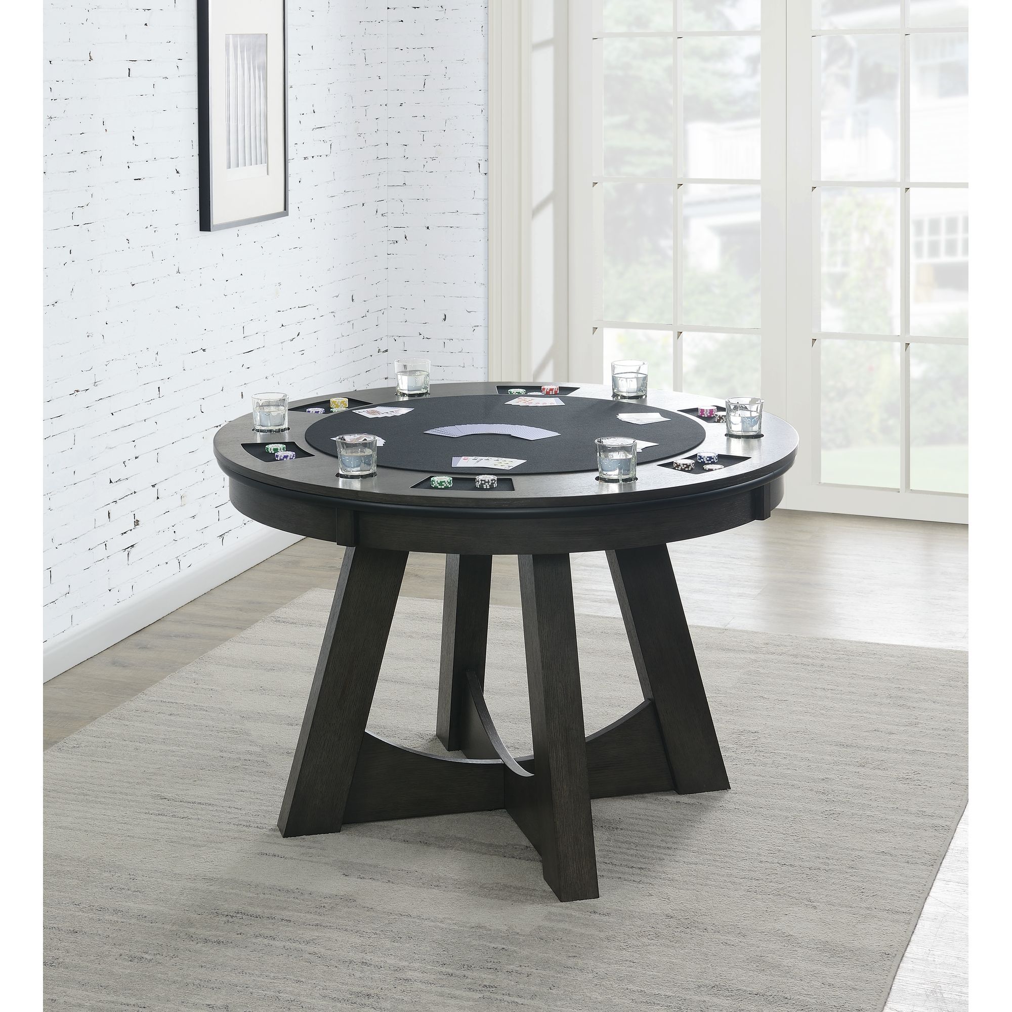 Prince - Round Game Table - Gray