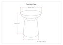 Toby - Metal Accent Table - Gold / Black Ombre