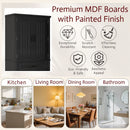 Elegant Multi Functional Storage Cabinet With Slide Rail Drawers, Adjustable Shelves