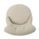 Fidelity - Upholstered Office Chair With Sloped Arms And Rolled Backrest - Wheat / Chrome