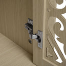 Hollowed Out Cabinet With 4 Doors, Suitable For Bedroom - Natural