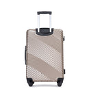 3 Piece Luggage Sets Lightweight Suitcase With Two Hooks, Spinner Wheels,