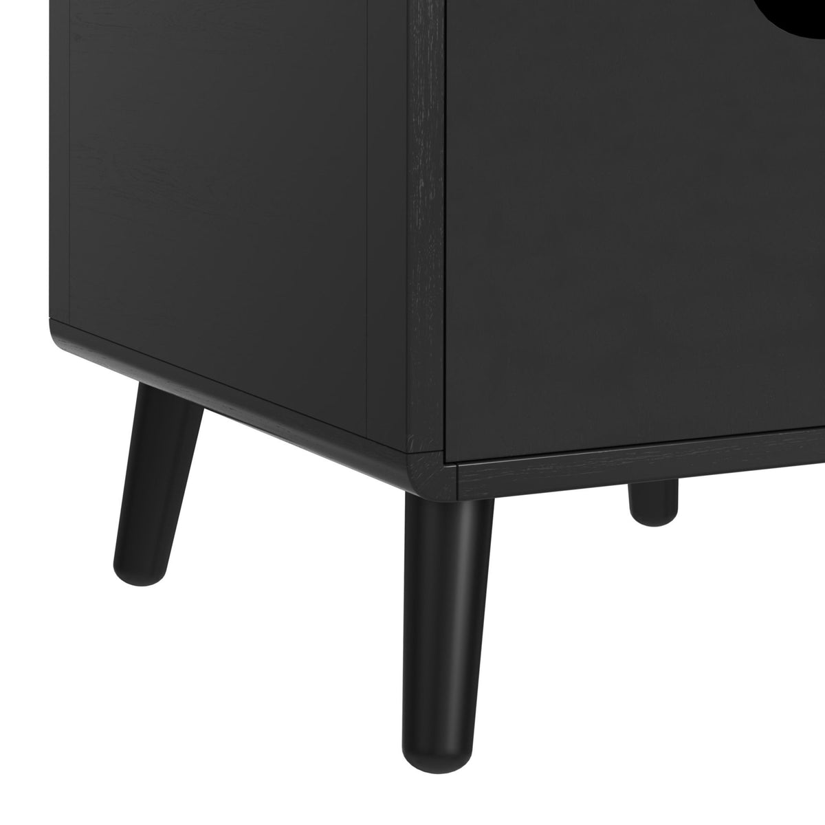 Halo Square Smart End Table in Black by Elements International, view 4
