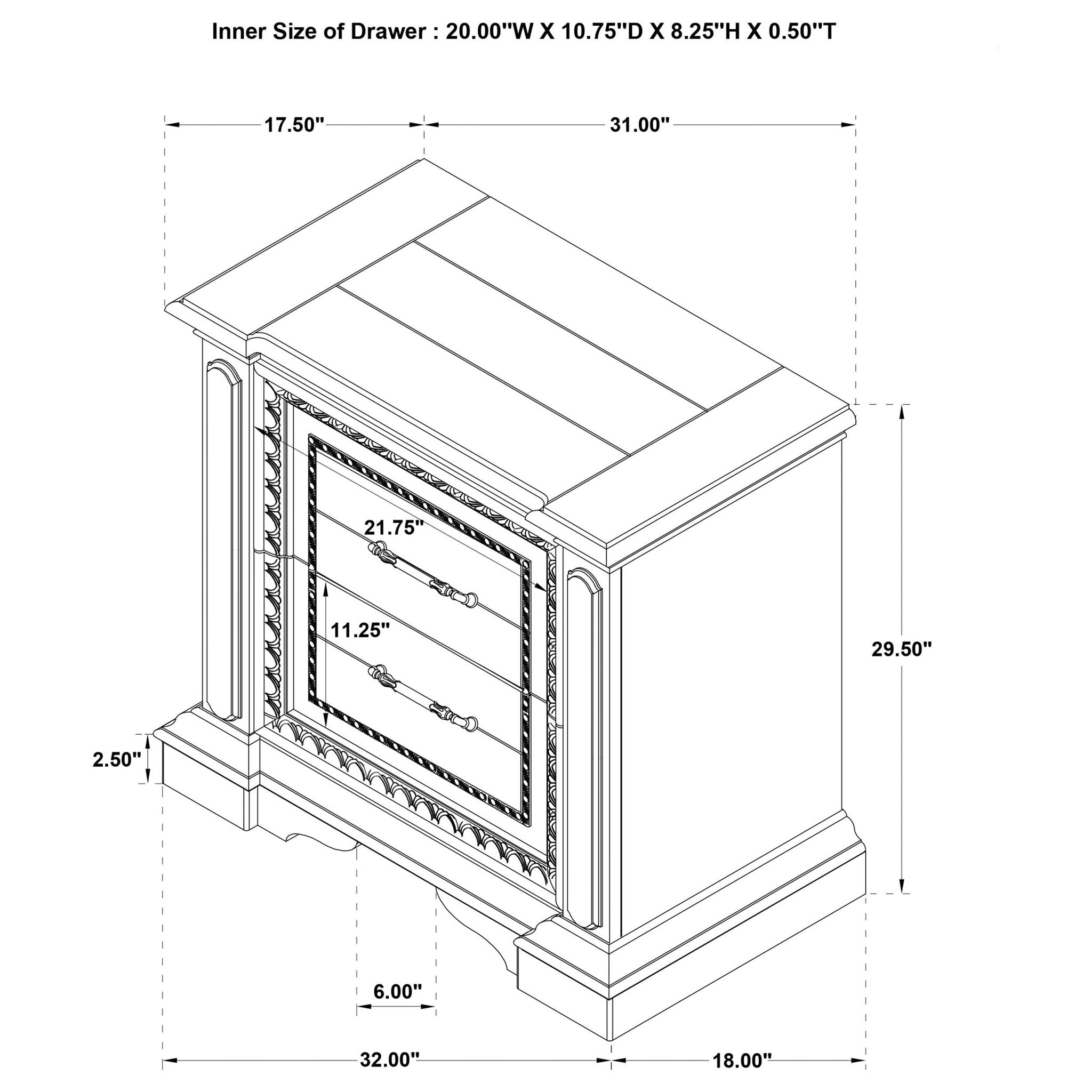 McKinney 4-piece Eastern King Bedroom Set Vintage White