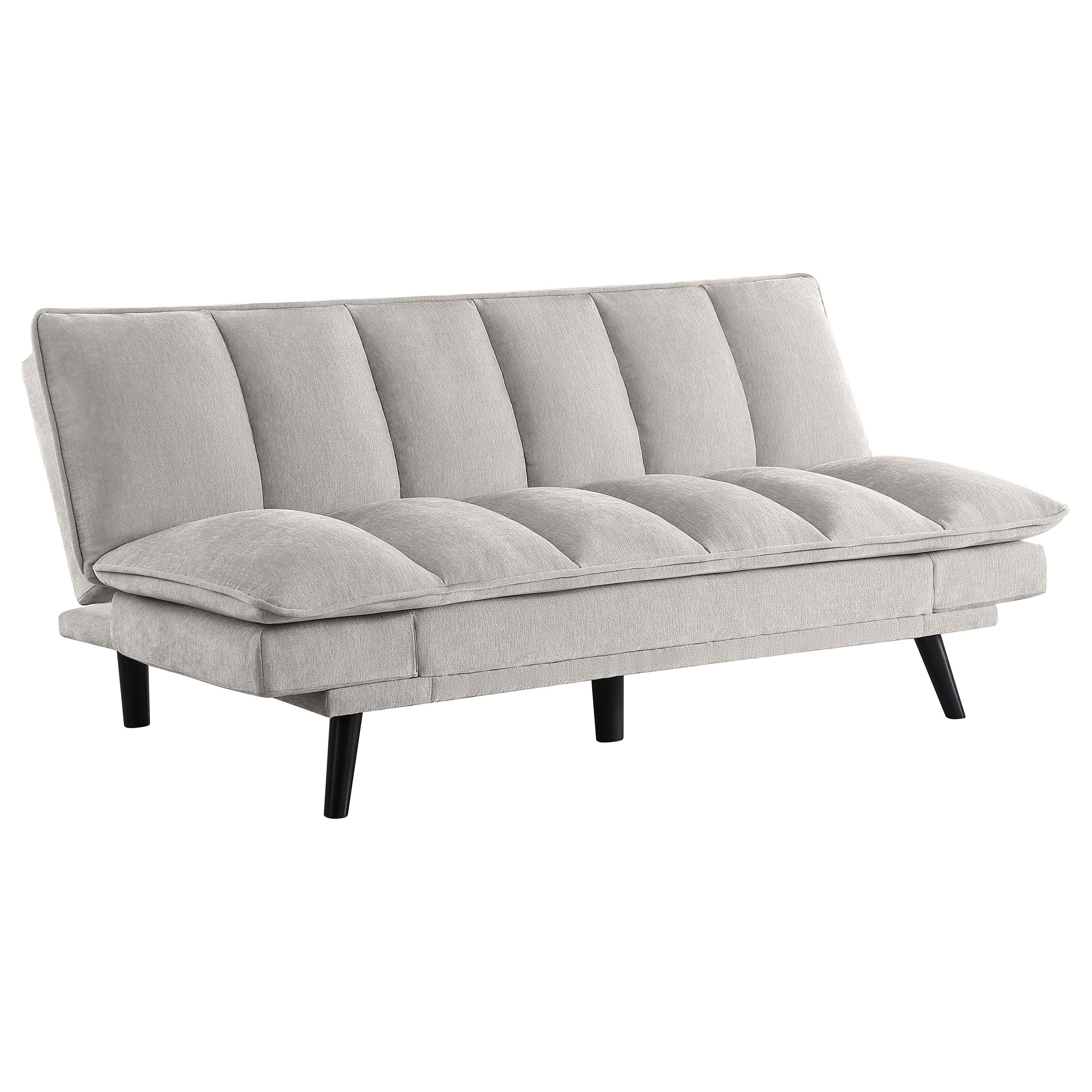 Laredo Upholstered Tufted Convertible Sofa Bed Light Grey — view 1