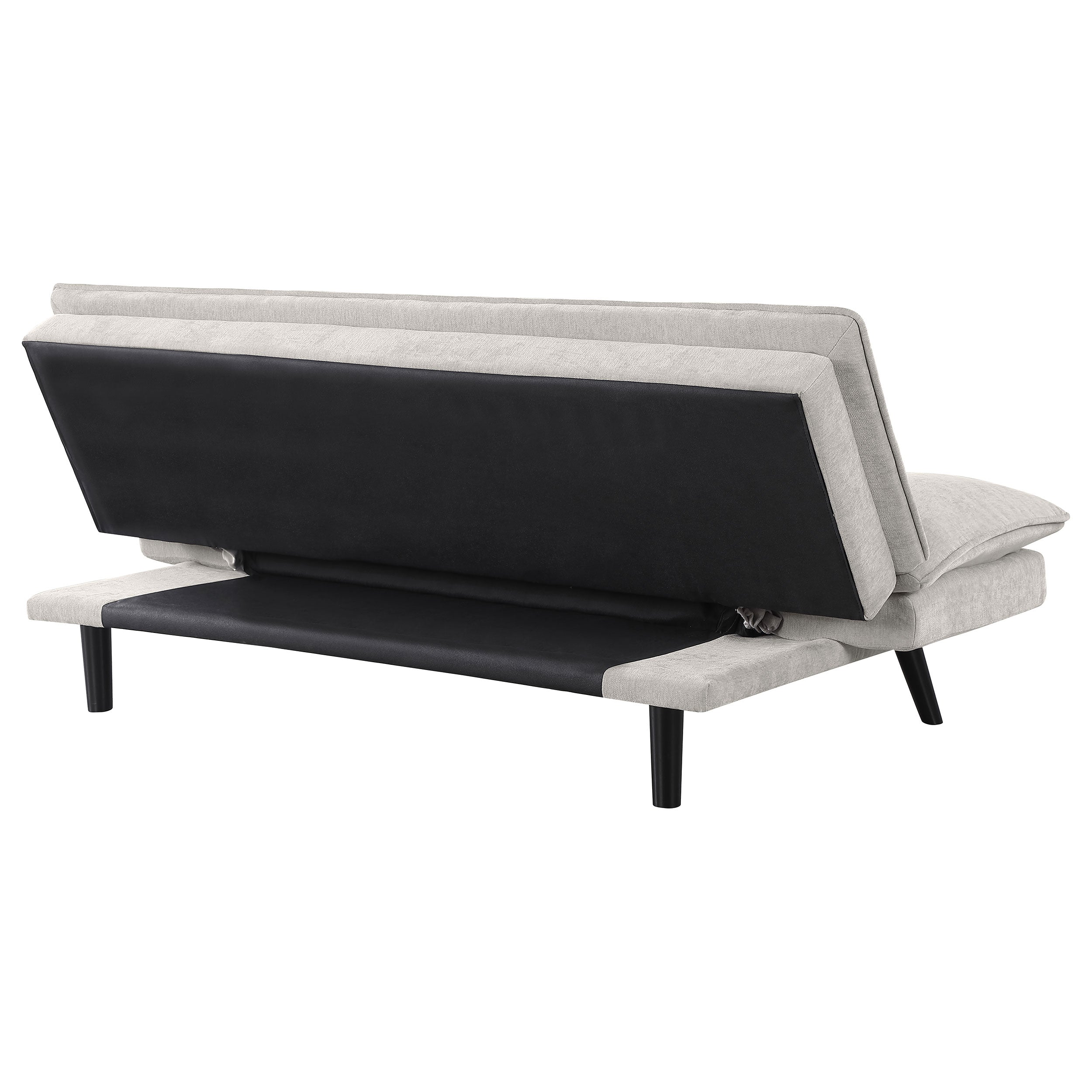 Laredo Upholstered Tufted Convertible Sofa Bed Light Grey — view 11